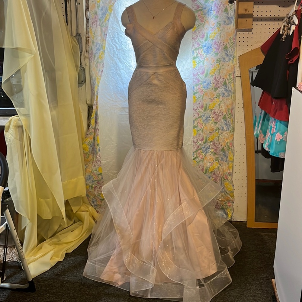 Bandage Mermaid Trumpet Gown with Horsehair Trim